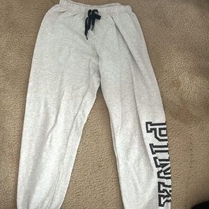 Women's Pink/Victoria Secret light gray sweatpants size small